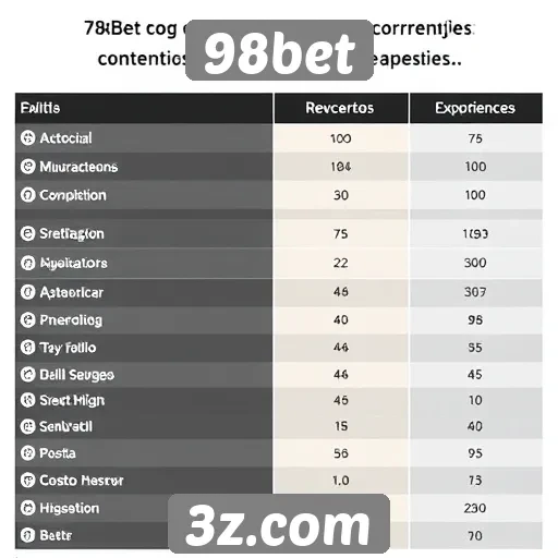 Comparação entre 98bet e concorrentes no mercado